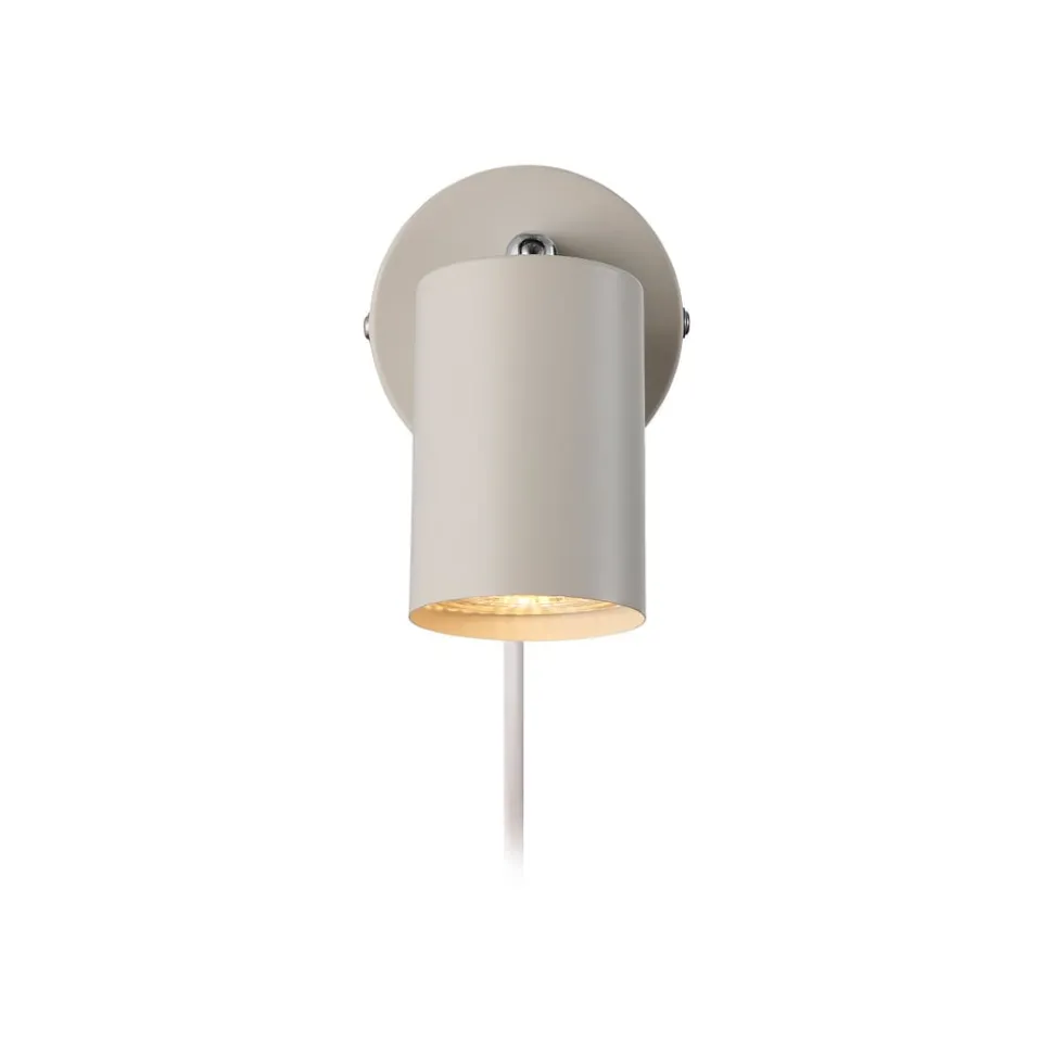 Explore wandspot met kabel en stekker, GU10, beige