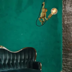 Extravaganza Chimp hanglamp, goud mat/zwart