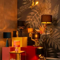 Extravaganza Chimp vloerlamp, goud mat/zwart