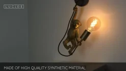 Extravaganza Chimp wandlamp, goud mat/zwart