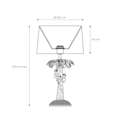 Extravaganza Coconut tafellamp, groen/goud