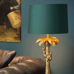 Extravaganza Coconut tafellamp, groen/goud