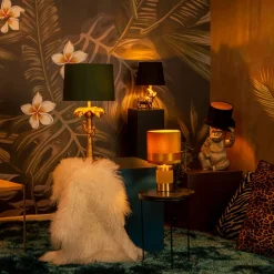 Extravaganza Coconut tafellamp, groen/goud