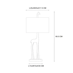 Extravaganza Miss Tall tafellamp, mat goud