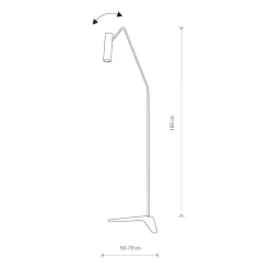 Eye Super vloerlamp met beweegbare kop, zwart