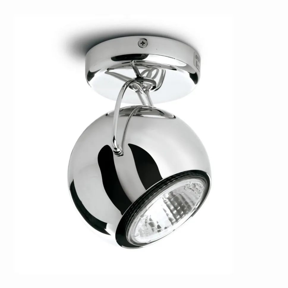 Fabbian Beluga staal plafondlamp direct 1-lamp