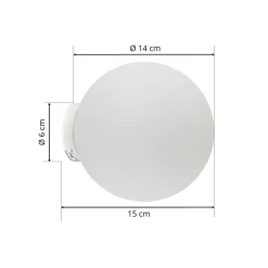 Fabbian Lumi Sfera glas-wandlamp, Ø 14 cm