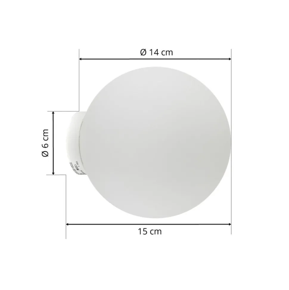 Fabbian Lumi Sfera glas-wandlamp, Ø 14 cm
