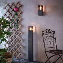 Facado II tuinpadverlichting, hoogte 100 cm, grijs/rook 11 x 11 cm IP65