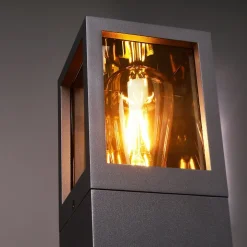 Facado II tuinpadverlichting, hoogte 100 cm, grijs/rook 11 x 11 cm IP65