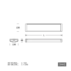 Fagerhult AllFive, lengte 114,5 cm, 38 / 28 W, 4.000 K, IP44