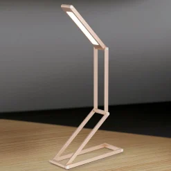 Falto LED oplaadbare tafellamp, goudkleurig, aluminium, verstelbaar