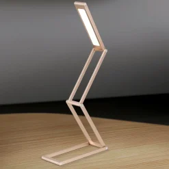 Falto LED oplaadbare tafellamp, goudkleurig, aluminium, verstelbaar