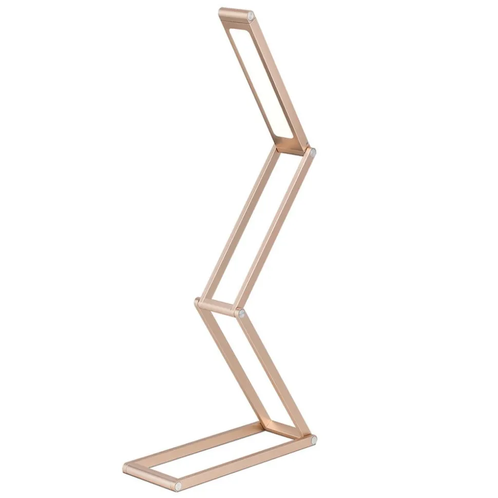 Falto LED oplaadbare tafellamp, goudkleurig, aluminium, verstelbaar