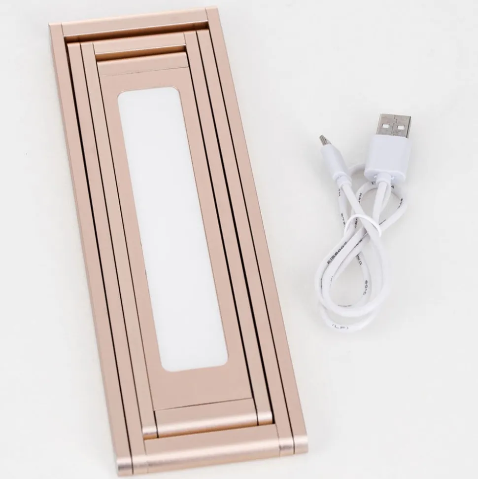 Falto LED oplaadbare tafellamp, goudkleurig, aluminium, verstelbaar