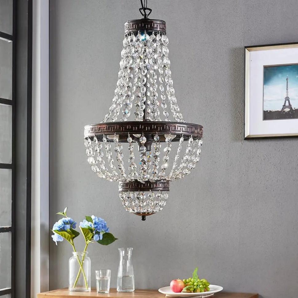 Fascinerende hanglamp Jorve met kristal