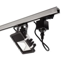 3-fasen railsysteem D Lijncontactdoosadapter, zwart, 1380 W