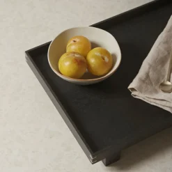 ferm LIVING Dienblad Bon Large, lengte 47 cm, zwart, hout