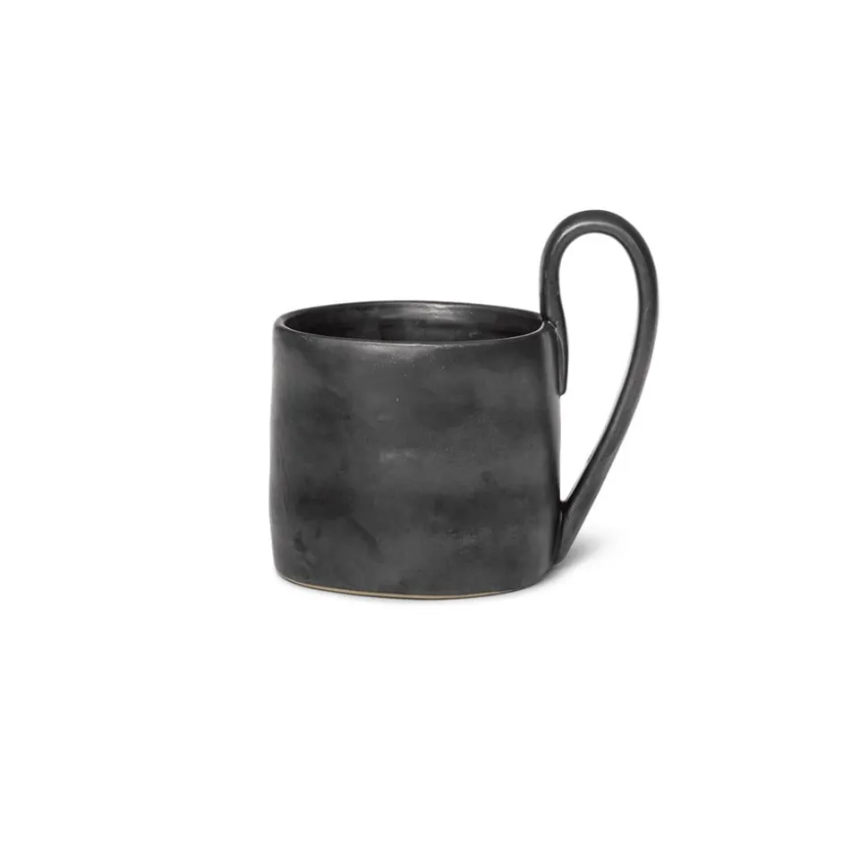 ferm LIVING Flow mok, zwart, 360 ml, keramiek, geglazuurd