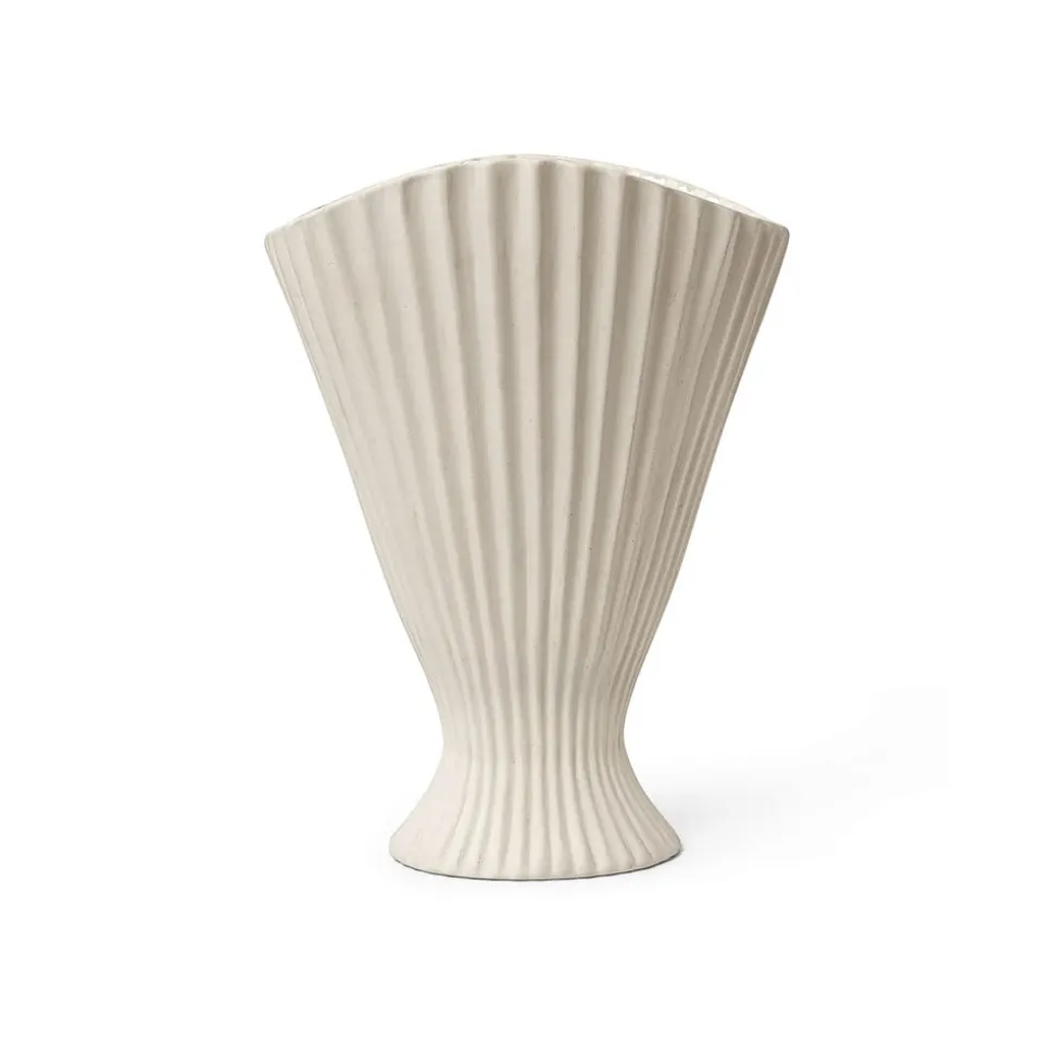 ferm LIVING Fonteinvaas, wit, hoogte 30,5 cm, keramiek