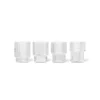 ferm LIVING Glas Ripple, helder, 200 ml, mondgeblazen, set van 4