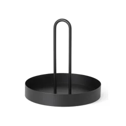 ferm LIVING Grib dienblad, zwart, Ø 28 cm, ijzer