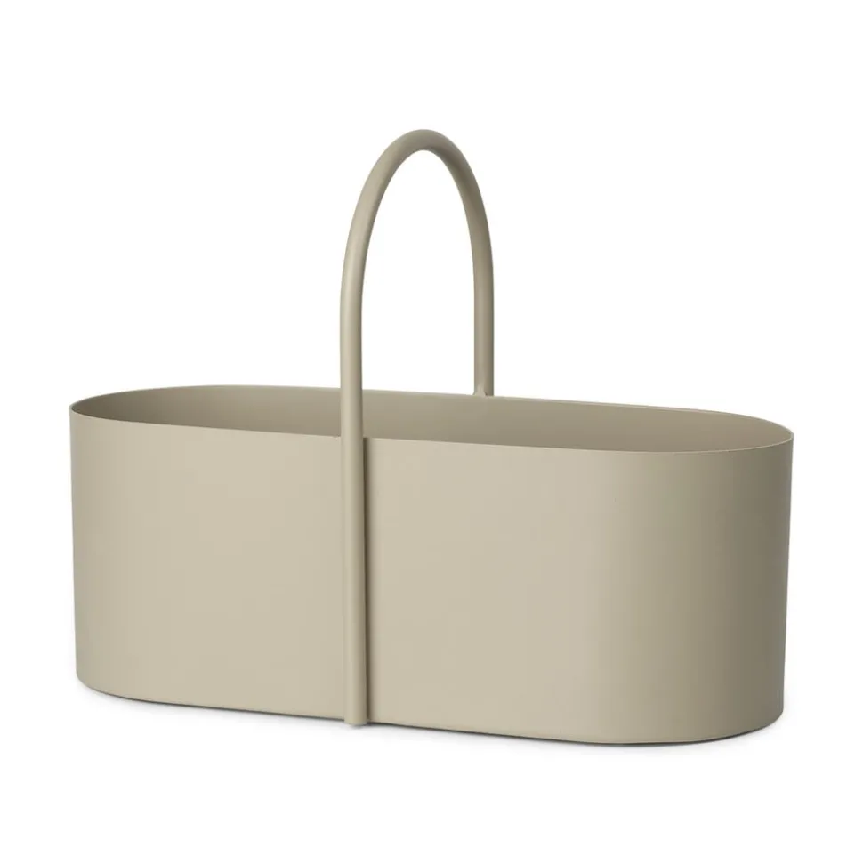 ferm LIVING Grib gereedschapskist, beige, 35 cm breed, ijzer