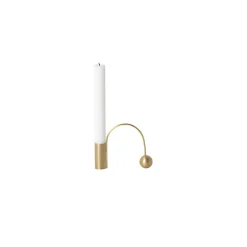 ferm LIVING Kandelaar Balans, gepolijst, messing, 9,5 cm