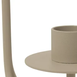 ferm LIVING Kandelaar Sway, beige, hoogte 30 cm, ijzer