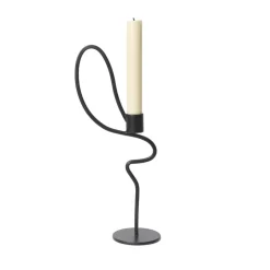 ferm LIVING Kandelaar Valse Tall, zwart, ijzer