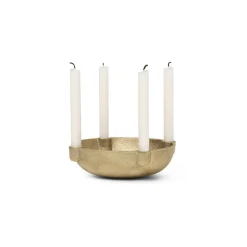 ferm LIVING kandelaarschaal klein, Ø 14,6 cm, messing