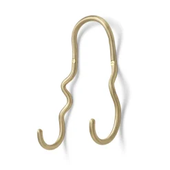 ferm LIVING Kromming Dubbele haak, mat, messing