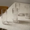 ferm LIVING longdrinkglas Ripple, helder, 300 ml, glas, set van 4