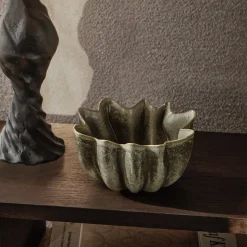 ferm LIVING Nium kom, groen, Ø 22 cm, keramiek, geglazuurd