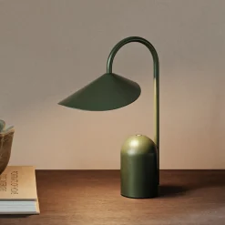 ferm LIVING Nium kom, groen, Ø 22 cm, keramiek, geglazuurd