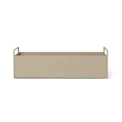 ferm LIVING Plantenbak Klein, beige, 45 x 16 x 14 cm, staal