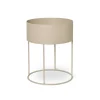 ferm LIVING Plantenbak Rond, beige, Ø 40 cm, staal