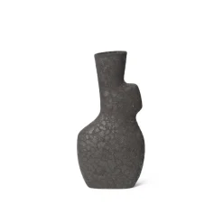 ferm LIVING Yara grote vaas, donkergrijs, hoogte 35 cm, keramiek