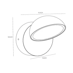 Finn LED wandlamp, wit, metaal, IP54, dag-/nachtsensor