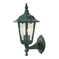 Firenze buitenwandlamp, groen, fitting boven, 36 cm