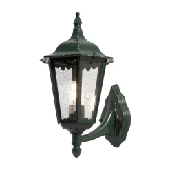 Firenze buitenwandlamp, groen, fitting boven, 48 cm