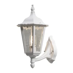 Firenze buitenwandlamp, wit, fitting boven, 48 cm