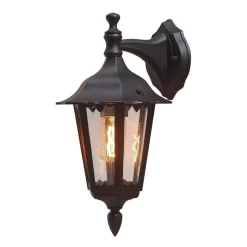 Firenze buitenwandlamp, zwart, fitting onderaan, 36 cm