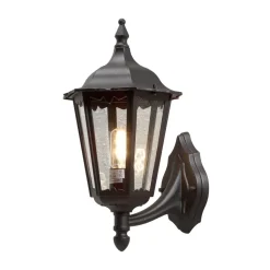 Firenze buitenwandlamp, zwart, fitting boven, 48 cm
