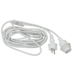 Fitting E27 met Ute kabel, 5 m, wit