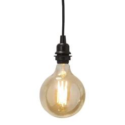 Fitting E27 met Ute kabel, 5 m, zwart