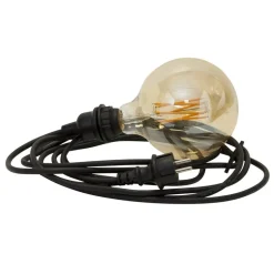 Fitting E27 met Ute kabel, 5 m, zwart