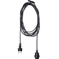 Fitting E27 met Ute kabel, 2,5 m, zwart