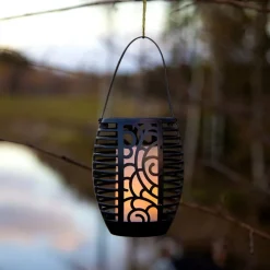 Flame LED lamp op zonne-energie, drie gebruiksmogelijkheden, 42 cm