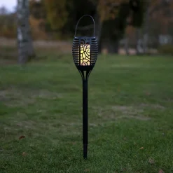 Flame LED lamp op zonne-energie, drie gebruiksmogelijkheden, 42 cm